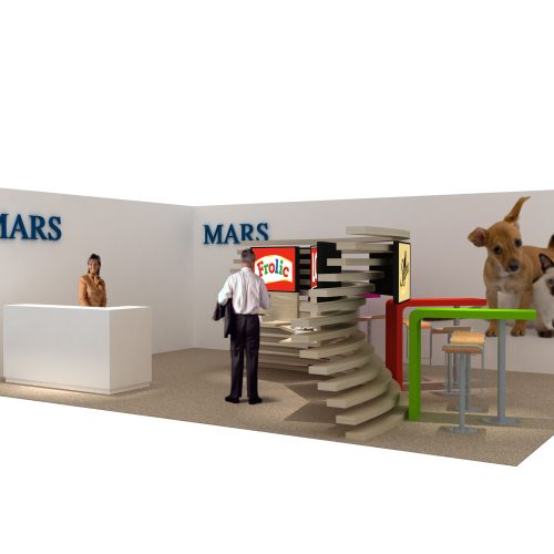 Messestand 3D-Visualisierung, Mars, Ansicht 01.