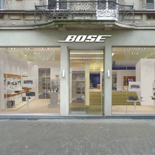 3D Visualisierung Bose Mannheim. Schaufenstergestaltung.