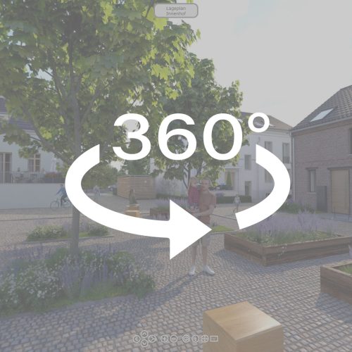 Standbild, 360° Panorama, Vierseitenhof, Gustavs Hofgärten, Blick in den Innenhof.